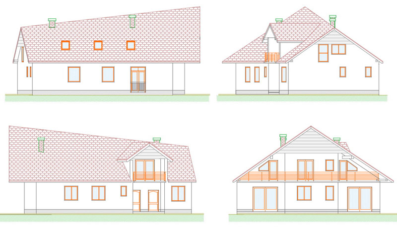 Dvojček 3 14,01 m x 16,37 m - 292,42 m2 Dvojček 3